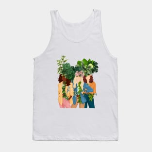 Plant Heads, Girls Illustration 14 Tank Top